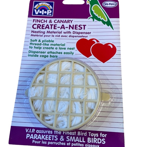 Vo-Toys Bird Create A Nest Holder & Material Birds Toy Plastic Dispenser - Picture 1 of 1
